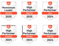 G2 Momentum Leader and High Performer, 2024 and 2025