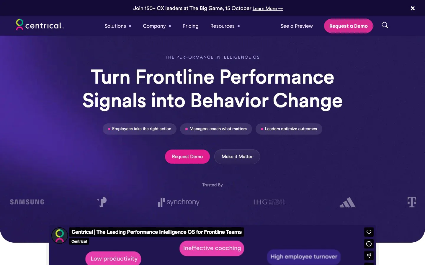 Centrical AI-Powered Call Center Coaching Software