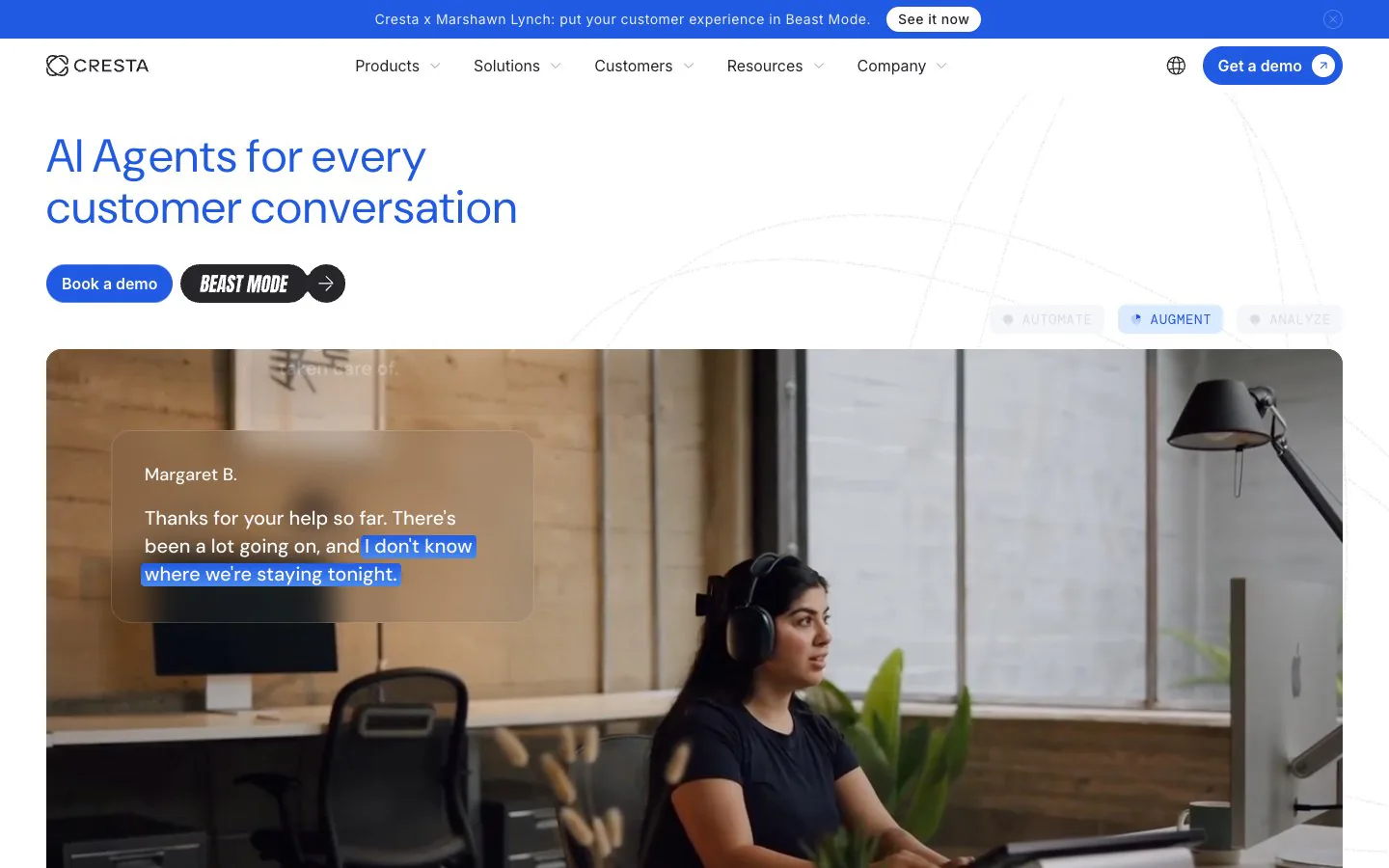 Cresta AI-Powered Call Center Coaching Software
