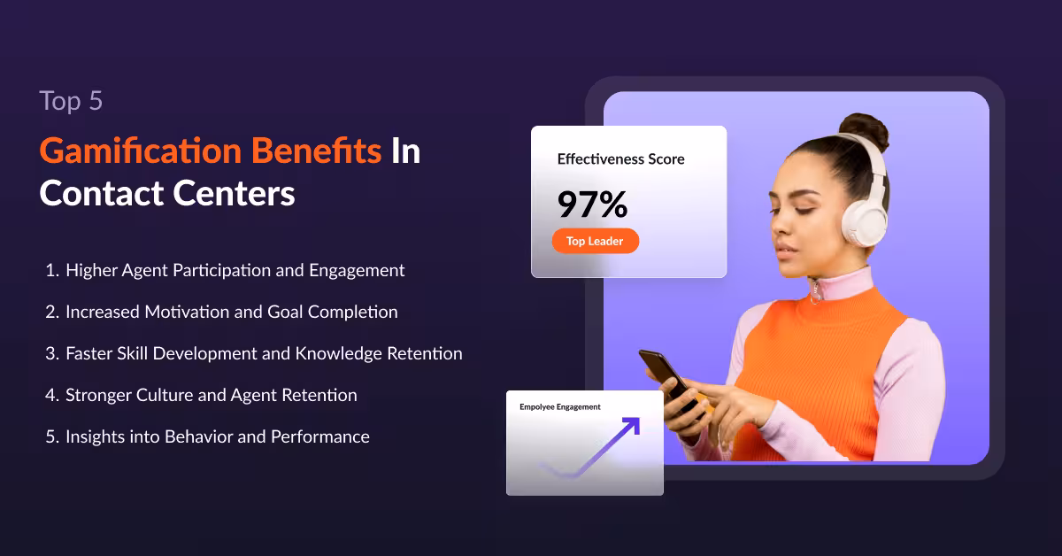 top 5 call center gamification benefits