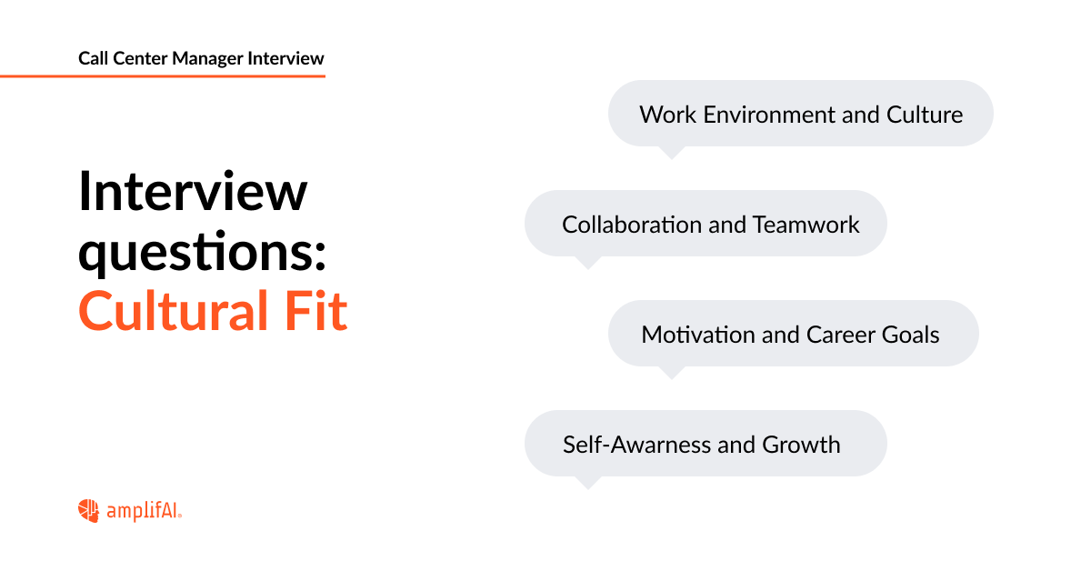 call center manager interview questions about cultural fit