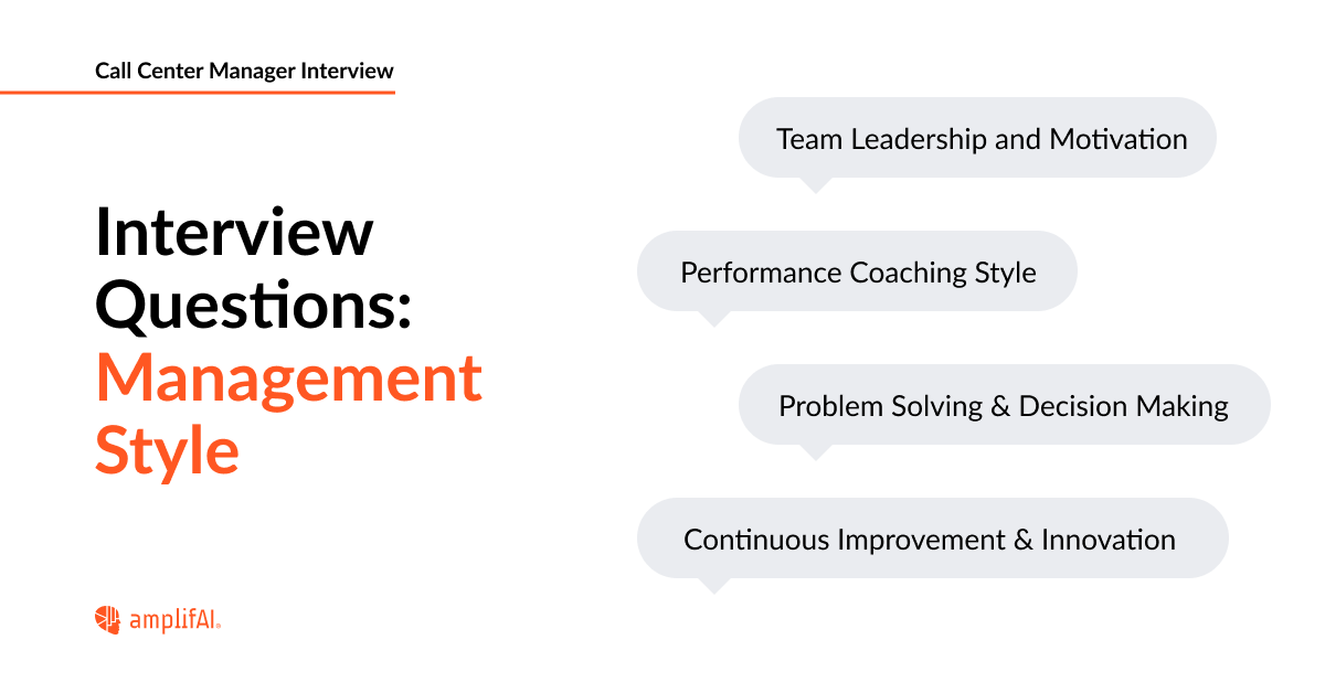 call center manager interview questions about management style