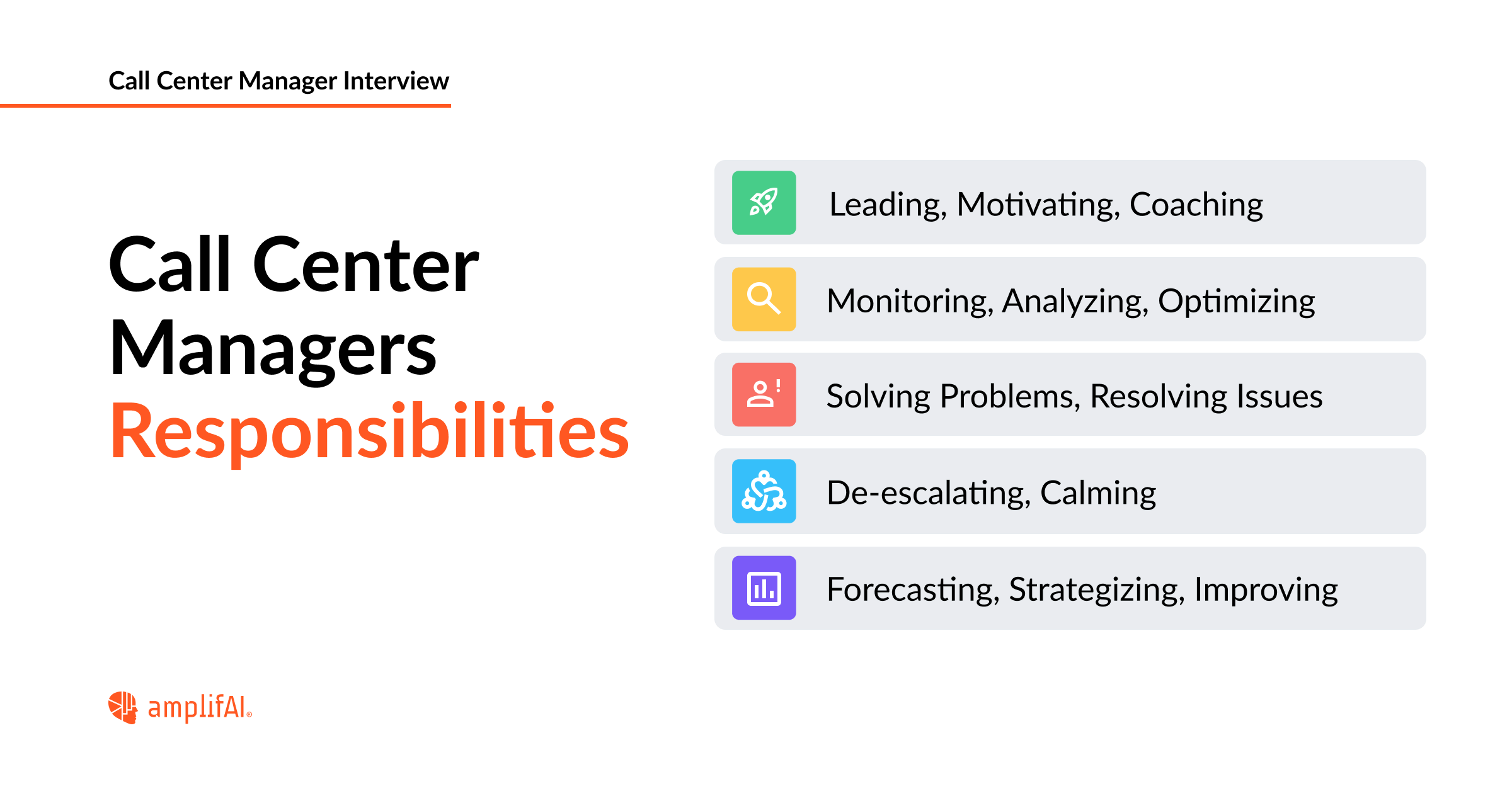 call center manager responsibilities
