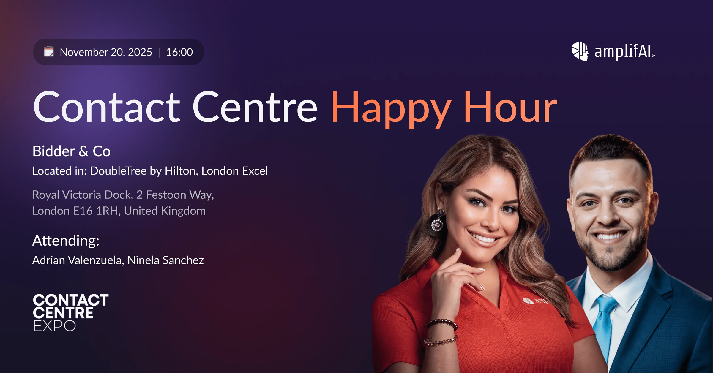 Contact Centre Expo Happy Hour with AmplifAI