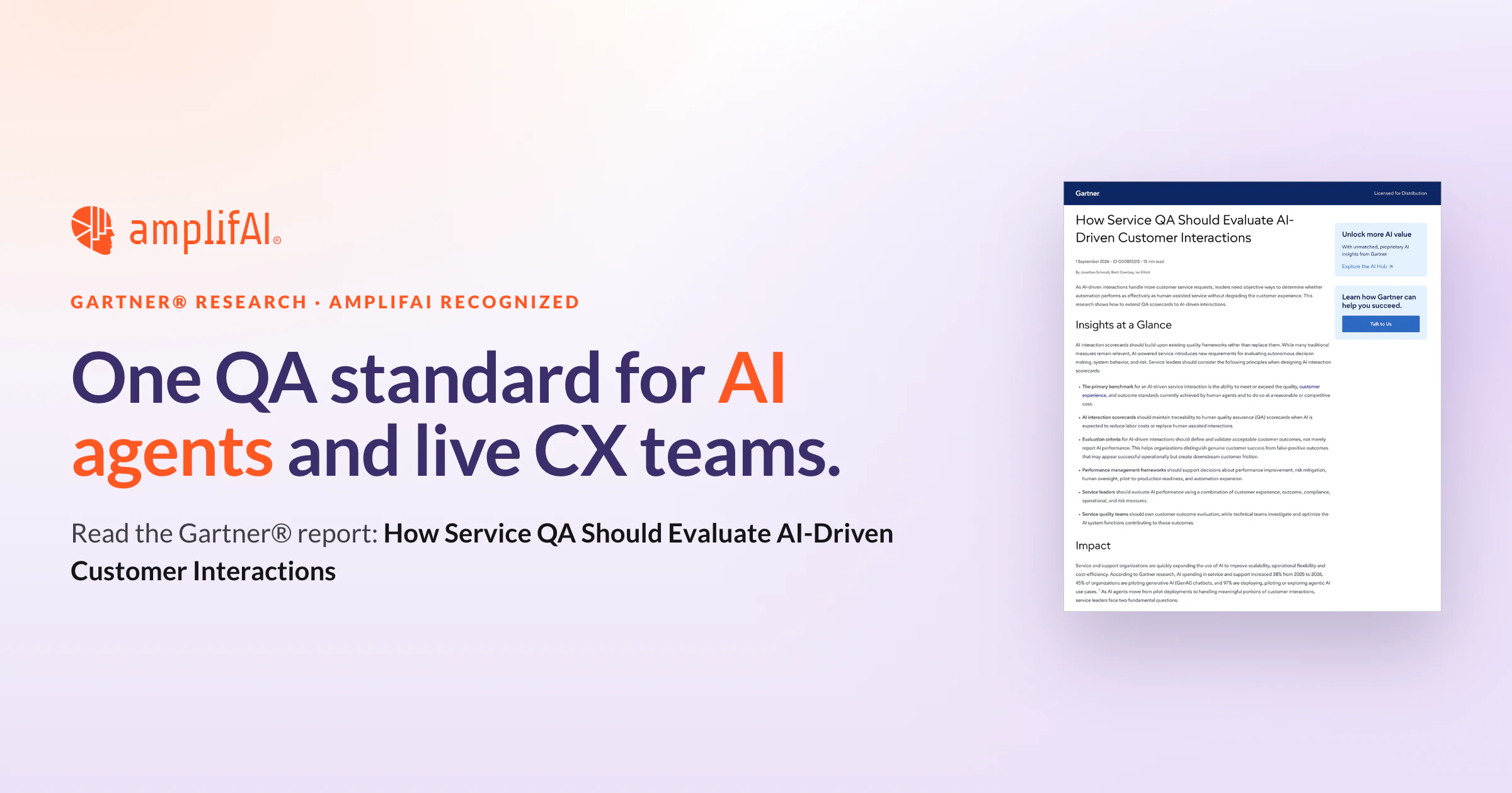 Gartner® Report: How Service QA Should Evaluate AI-Driven Customer Interactions