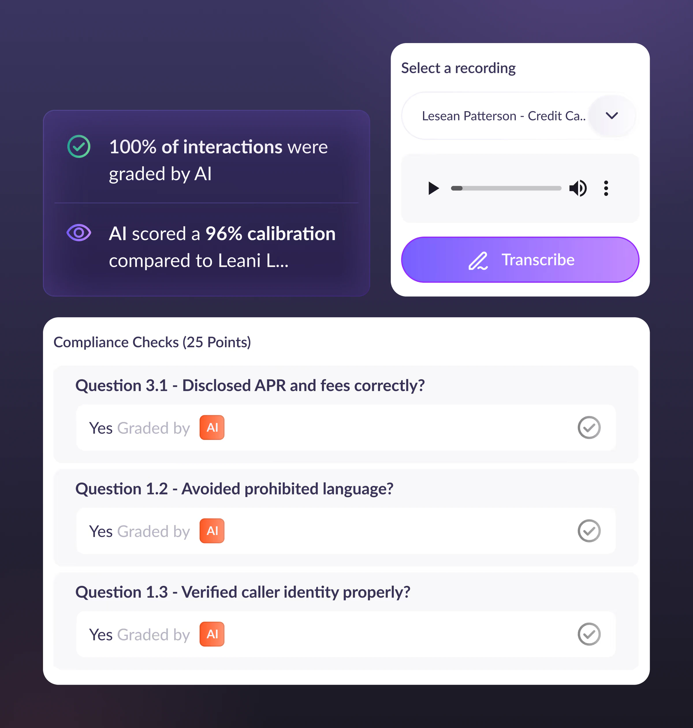 Automated Compliance Monitoring with Auto QA