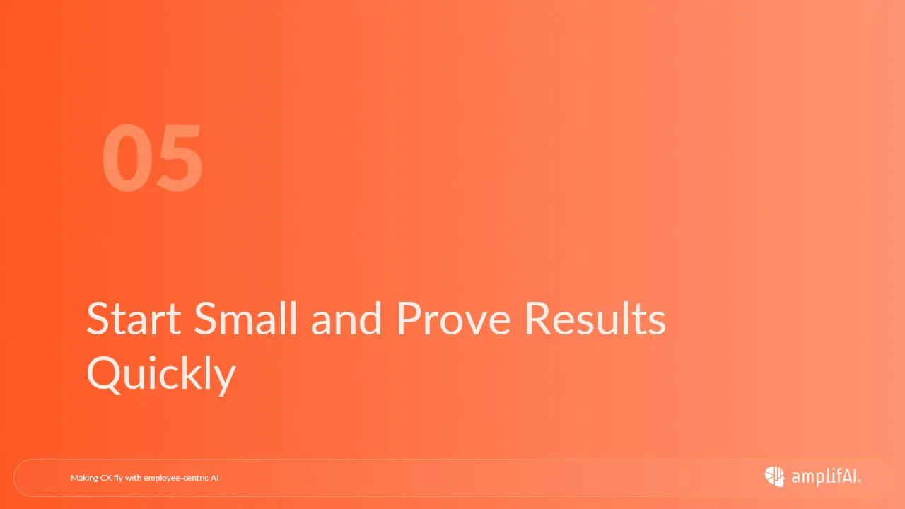 Start Small and Prove Results Quickly