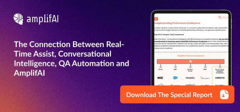 The Connection Between Real-Time Assist, Conversational Intelligence, QA Automation and AmplifAI